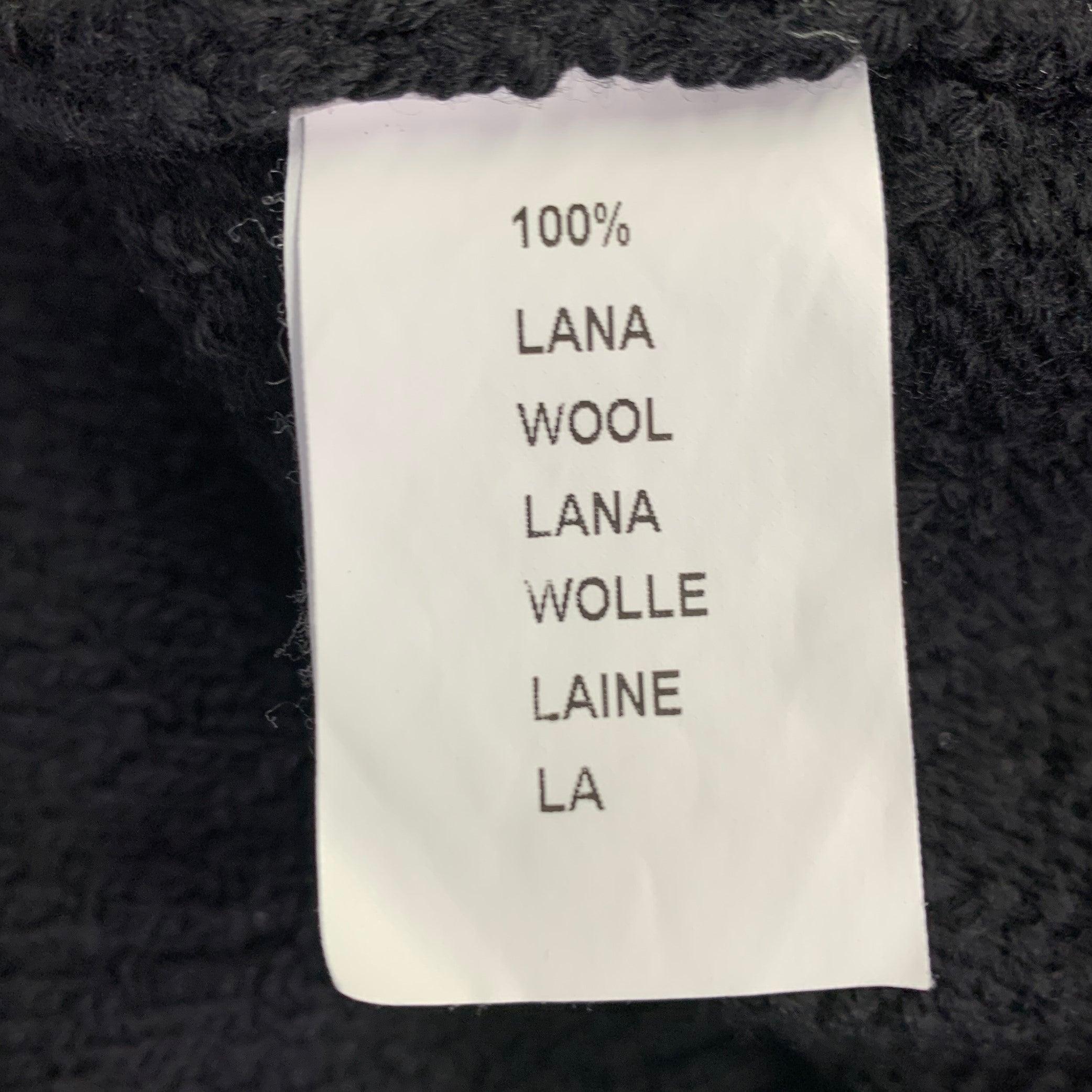 ERMENEGILDO ZEGNA Pull à col roulé en laine tricotée noire taille XL en vente 2