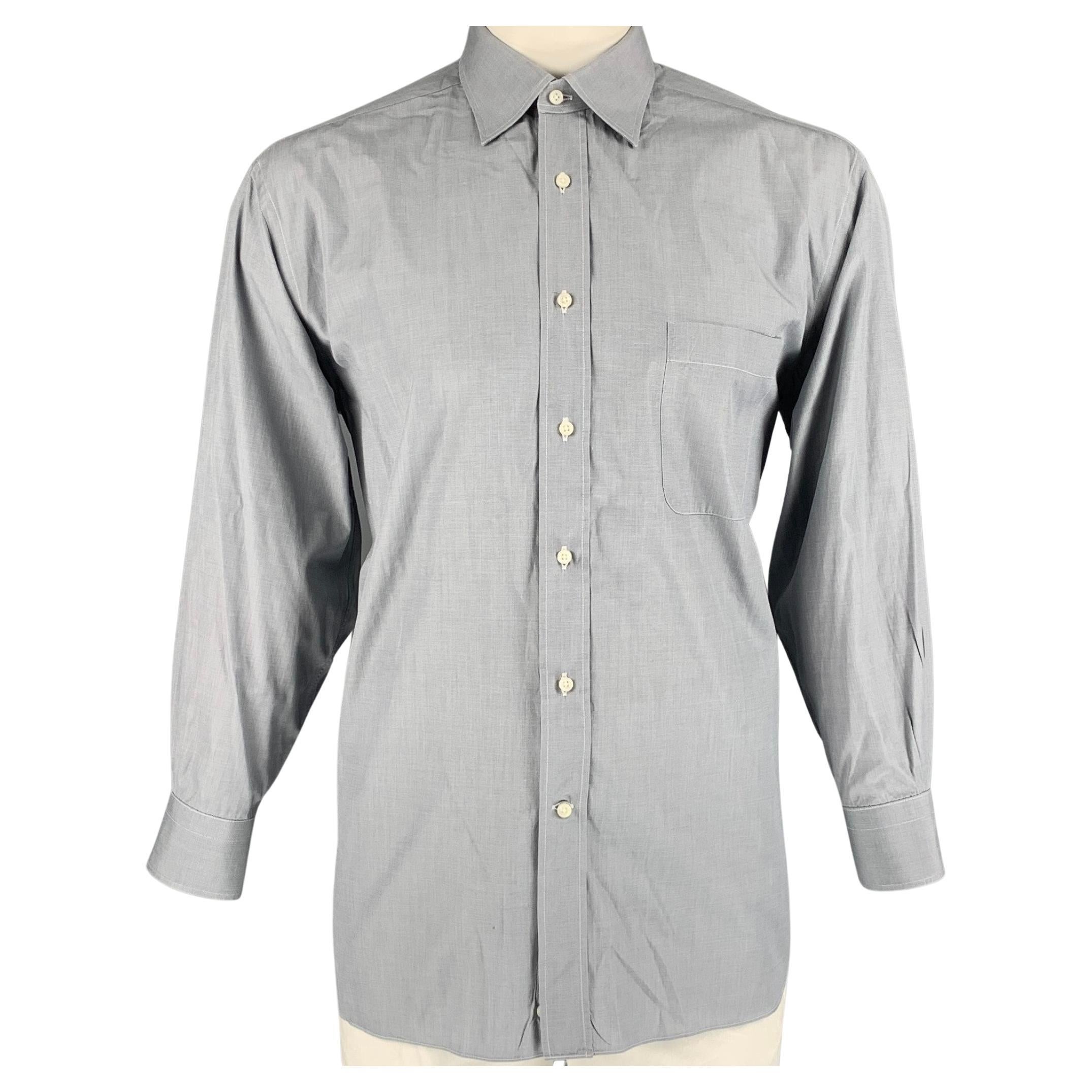 ERMENEGILDO ZEGNA Size M Green Grey HeatherLong Sleeve Shirt