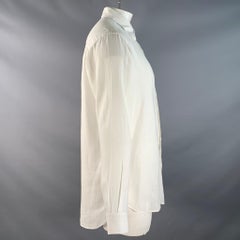 ERMENEGILDO ZEGNA Size XL White Linen Long Sleeve Shirt