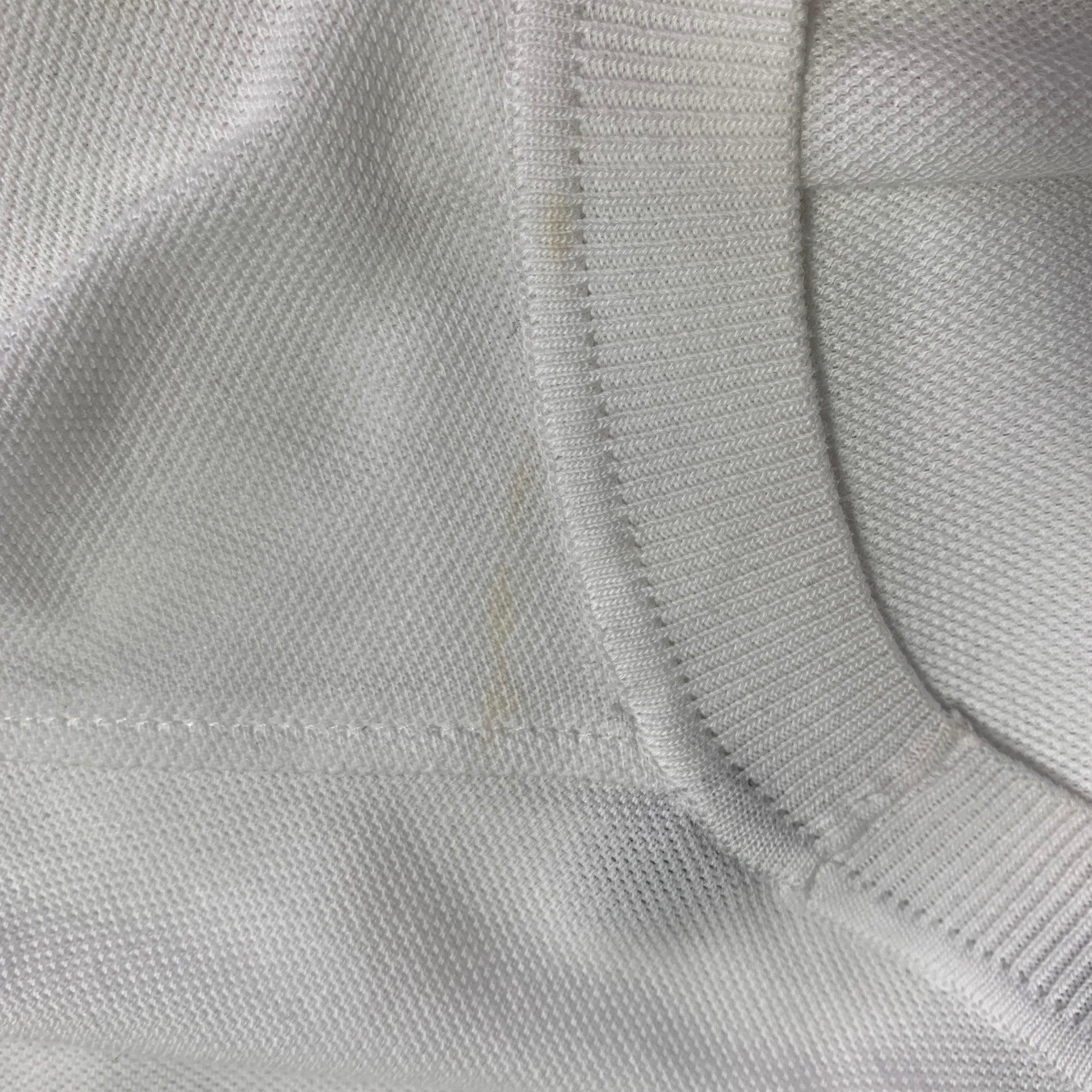 Ermenegildo Zegna Taglia XXXL Logo Bianco Marrone Cotone Piqué Girocollo T-shirt in vendita 1