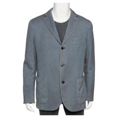 Blazer monopetto in lana e cashmere bicolore di Ermenegildo Zegna XXL