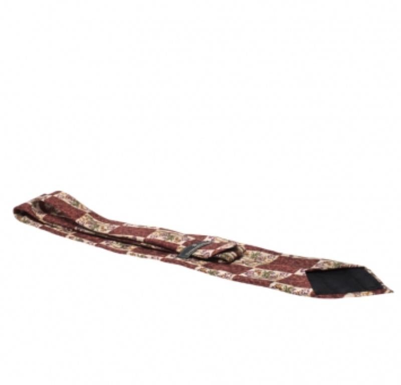Vintage Mehrfarbige Krawatte aus Jacquard mit Blumendruck und Jacquard von Ermenegildo Zegna, Vintage im Zustand „Gut“ im Angebot in Dubai, Al Qouz 2