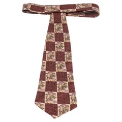 Ermenegildo Zegna Vintage Multicolor Floral Print & Jacquard Silk Tie