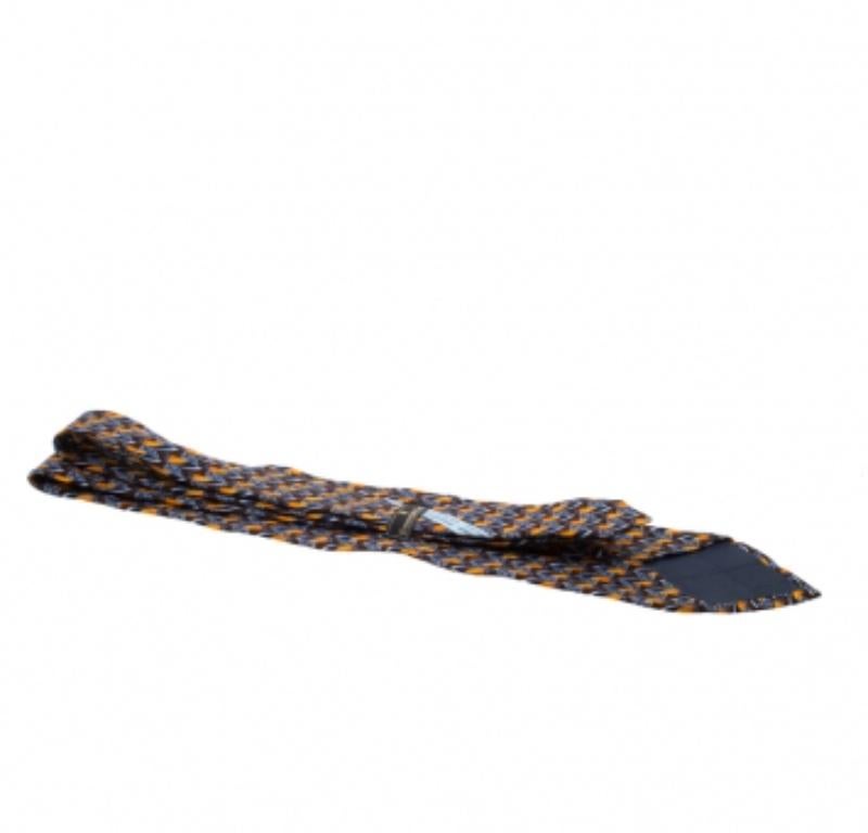 Traditionelle Krawatte aus mehrfarbigem Seidenjacquard von Ermenegildo Zegna, Vintage (Grau) im Angebot