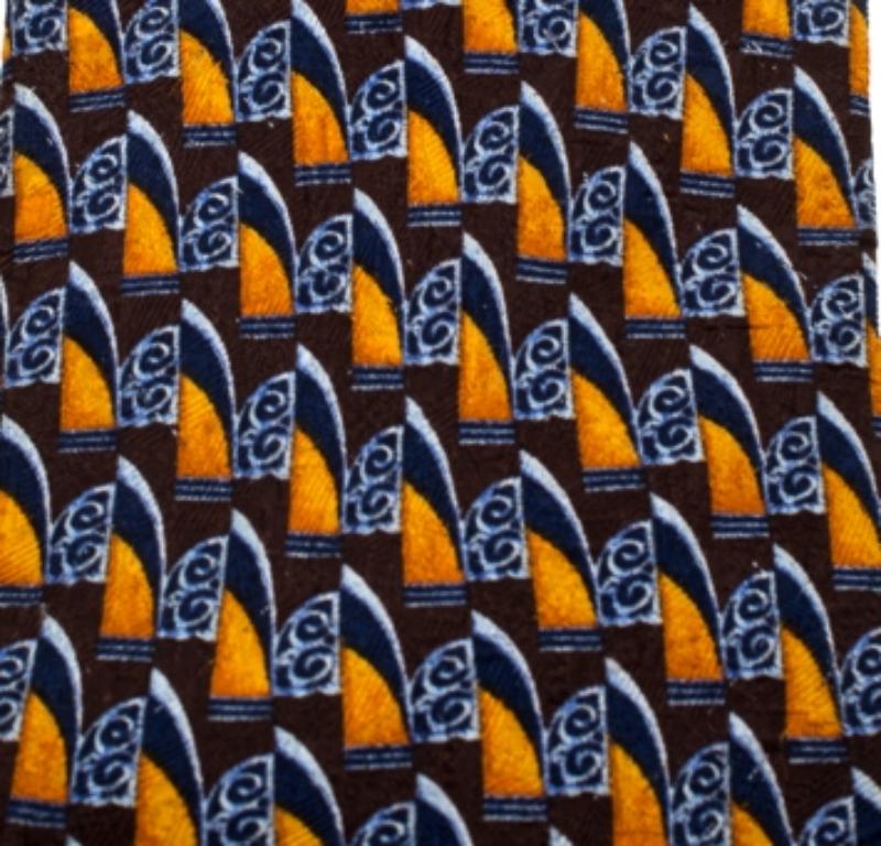 Traditionelle Krawatte aus mehrfarbigem Seidenjacquard von Ermenegildo Zegna, Vintage im Zustand „Hervorragend“ im Angebot in Dubai, Al Qouz 2
