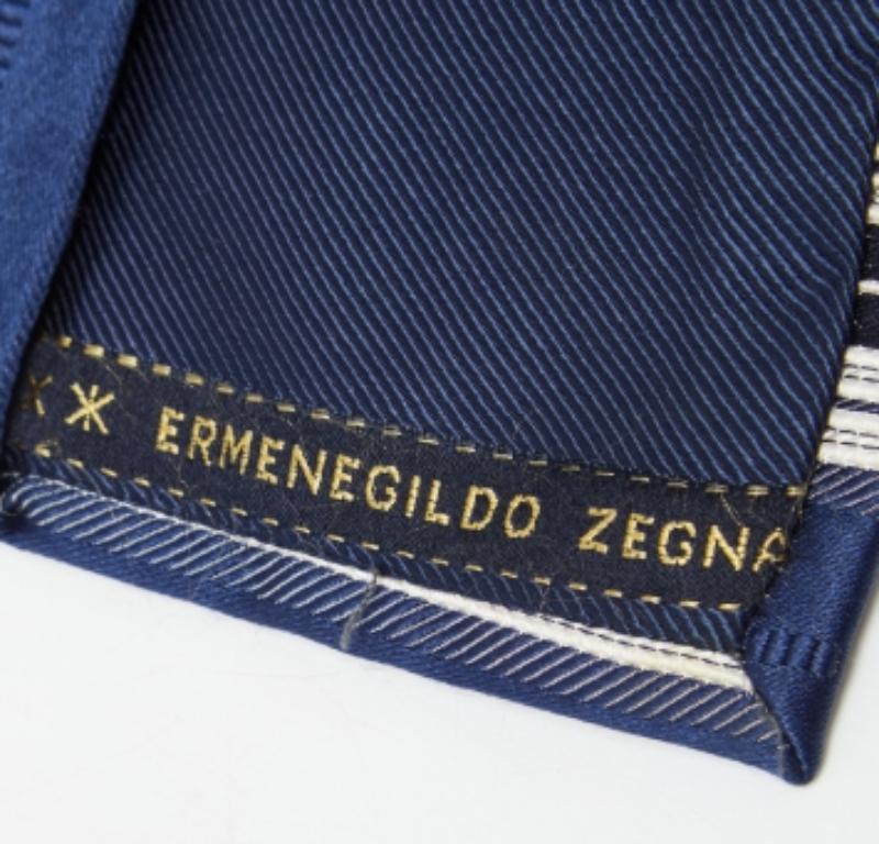 Grigio Cravatta classica in misto seta a righe vintage di Ermenegildo Zegna in vendita