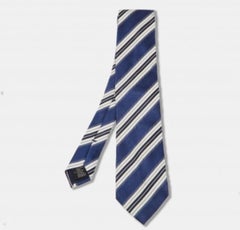 Cravatta classica in misto seta a righe vintage di Ermenegildo Zegna
