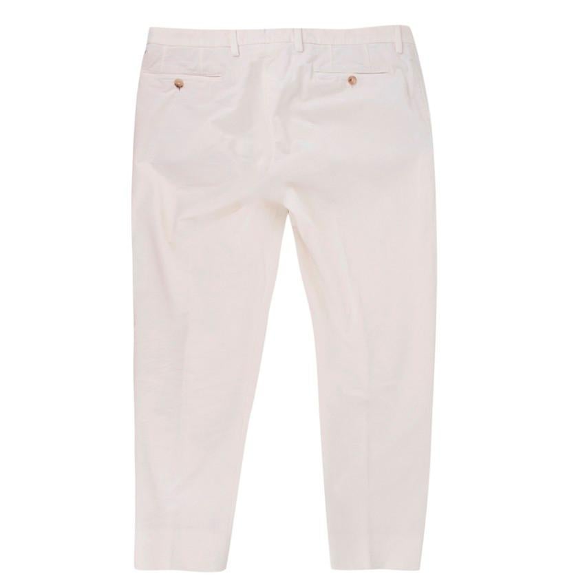 Ermenegildo Zegna White Corduroy Trousers
 
 - White corduroy trousers
 - Lightweight
 - Straight leg
 - Mid-rise waist
 - Centre-front concealed button and zip fastening
 - Belt loops
 - Front side pockets
 - Back buttoned pockets
 
 Please note,