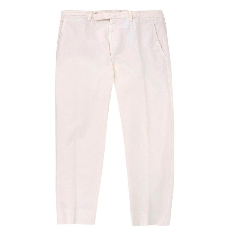 Ermenegildo Zegna White Corduroy Trousers 52 For Sale at 1stDibs