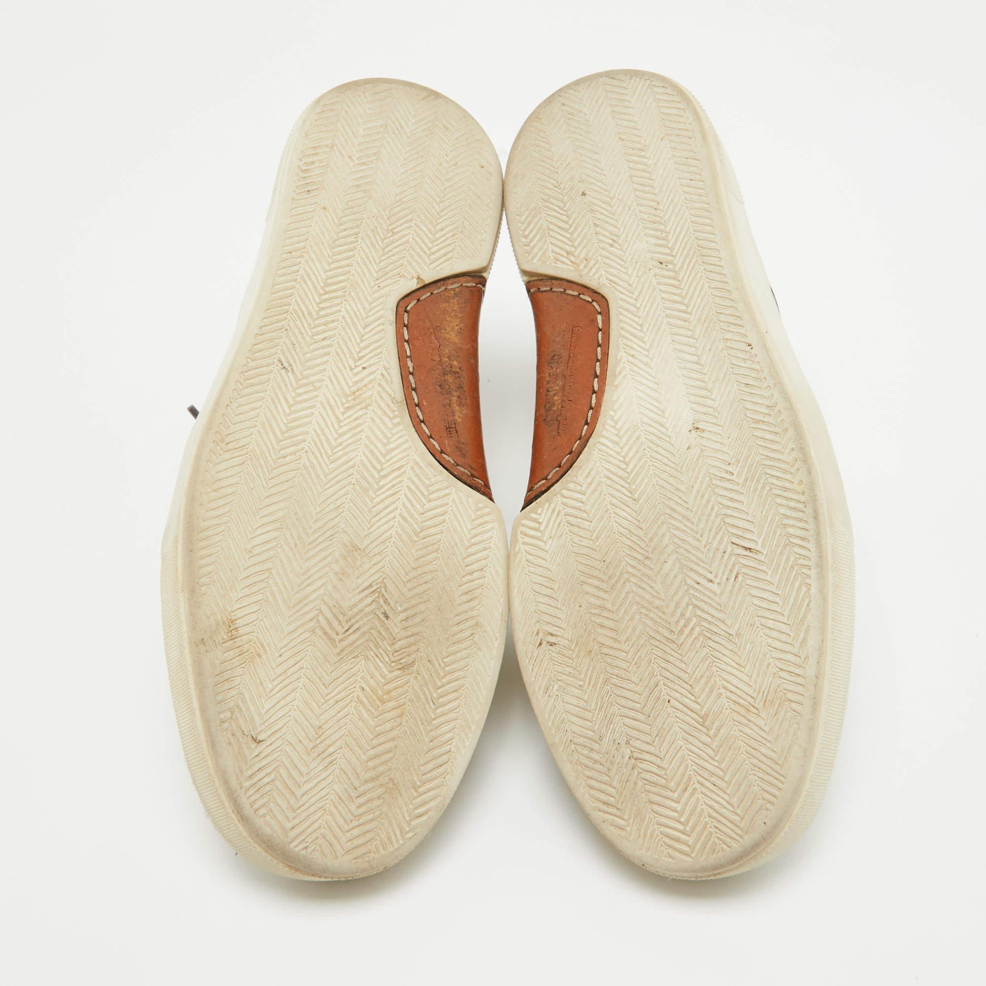 Ermenegildo Zegna Weiße Tiziano-Sneakers aus Leder mit Schnürung aus Leder Größe 41 2