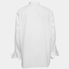 Ermenegildo Zegna White Pique Bib Cotton Tuxedo Shirt 4XL