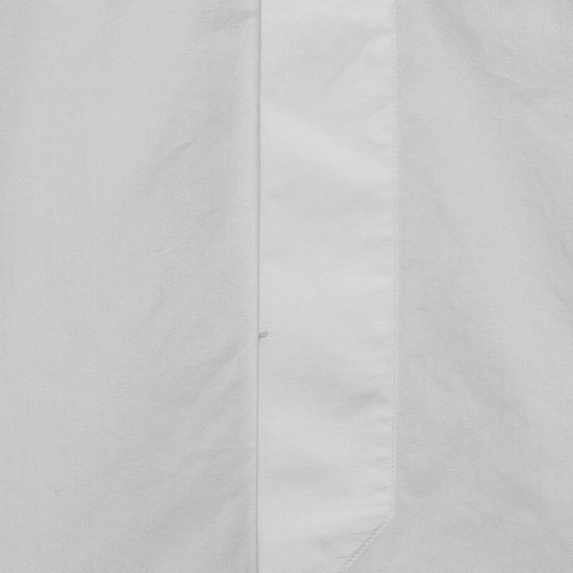 Gray Ermenegildo Zegna White Pique Bib Cotton Tuxedo Shirt 4XL For Sale