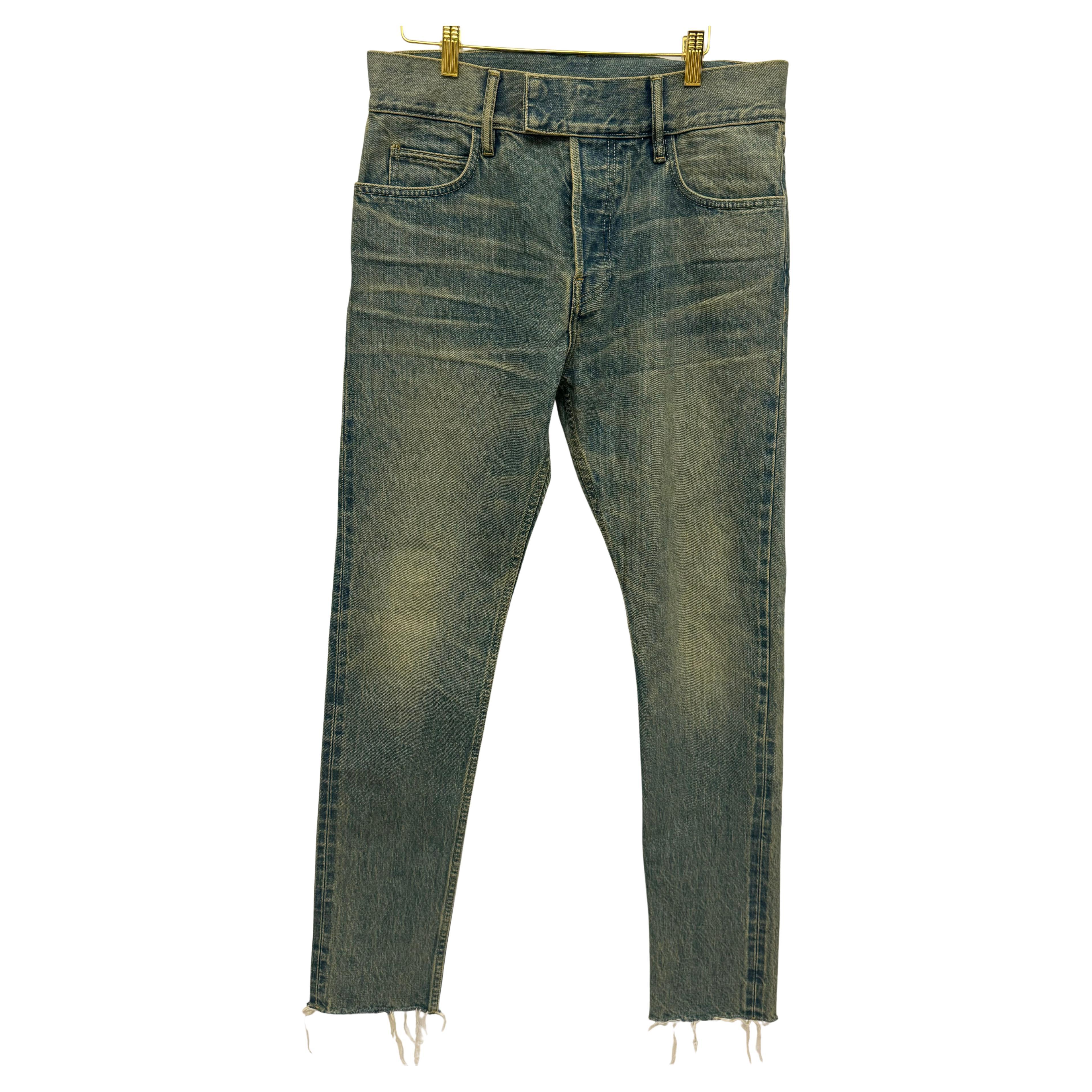 Ermenegildo Zegna X Fear of God 2020 slim fit distressed Denim Jeans For Sale