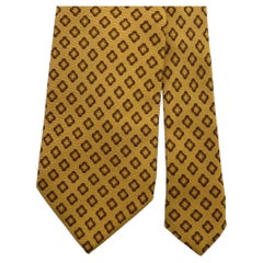 ERMENEGILDO ZEGNA Corbata de Seda Abstracta Amarillo Mostaza