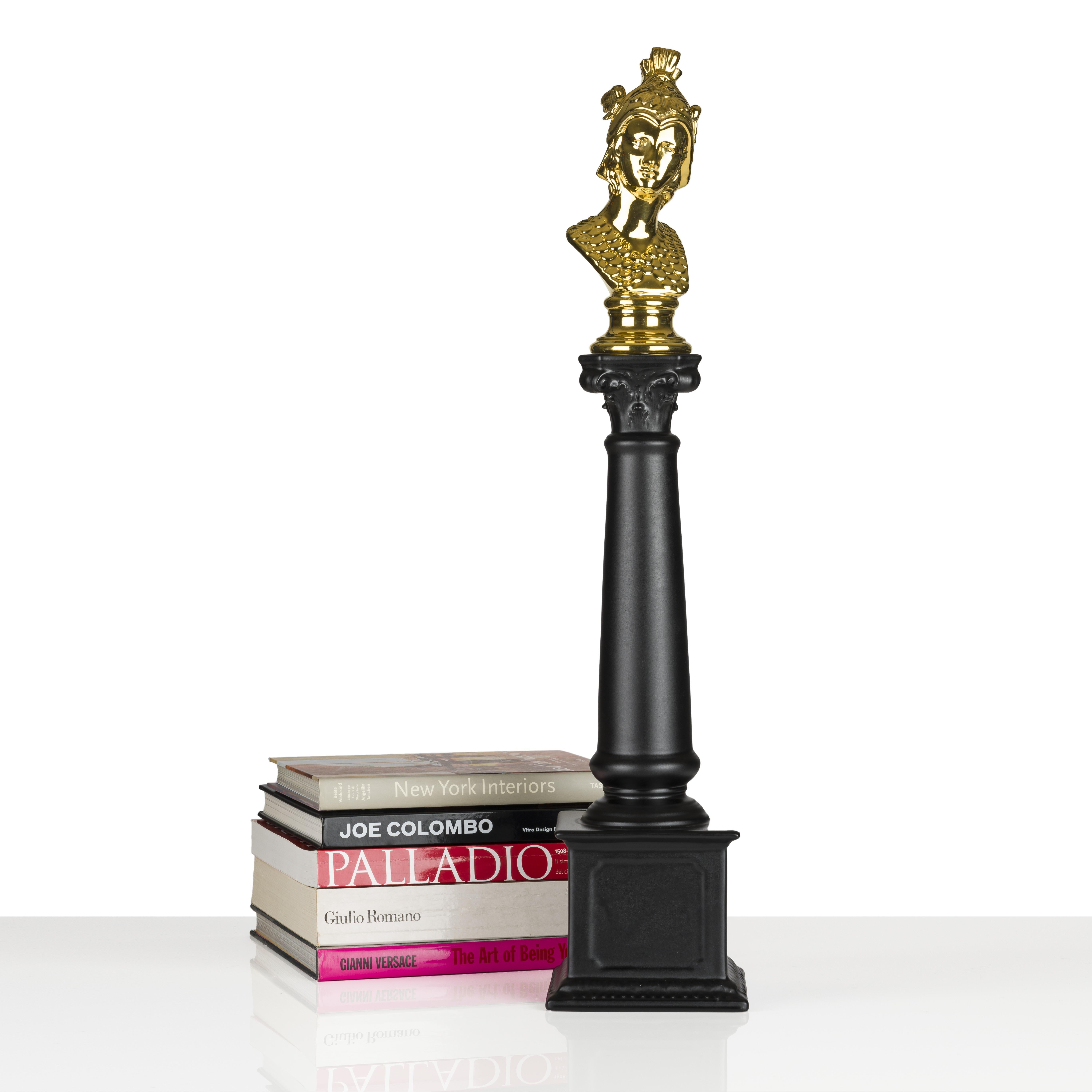 Neoclassical Revival Hermes Black & Gold - Column For Sale