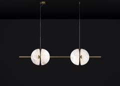Ermes Bronze And Alabaster Pendant Light 1 by Alabastro Italiano