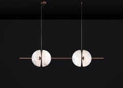 Ermes Copper And Alabaster Pendant Light 1 by Alabastro Italiano