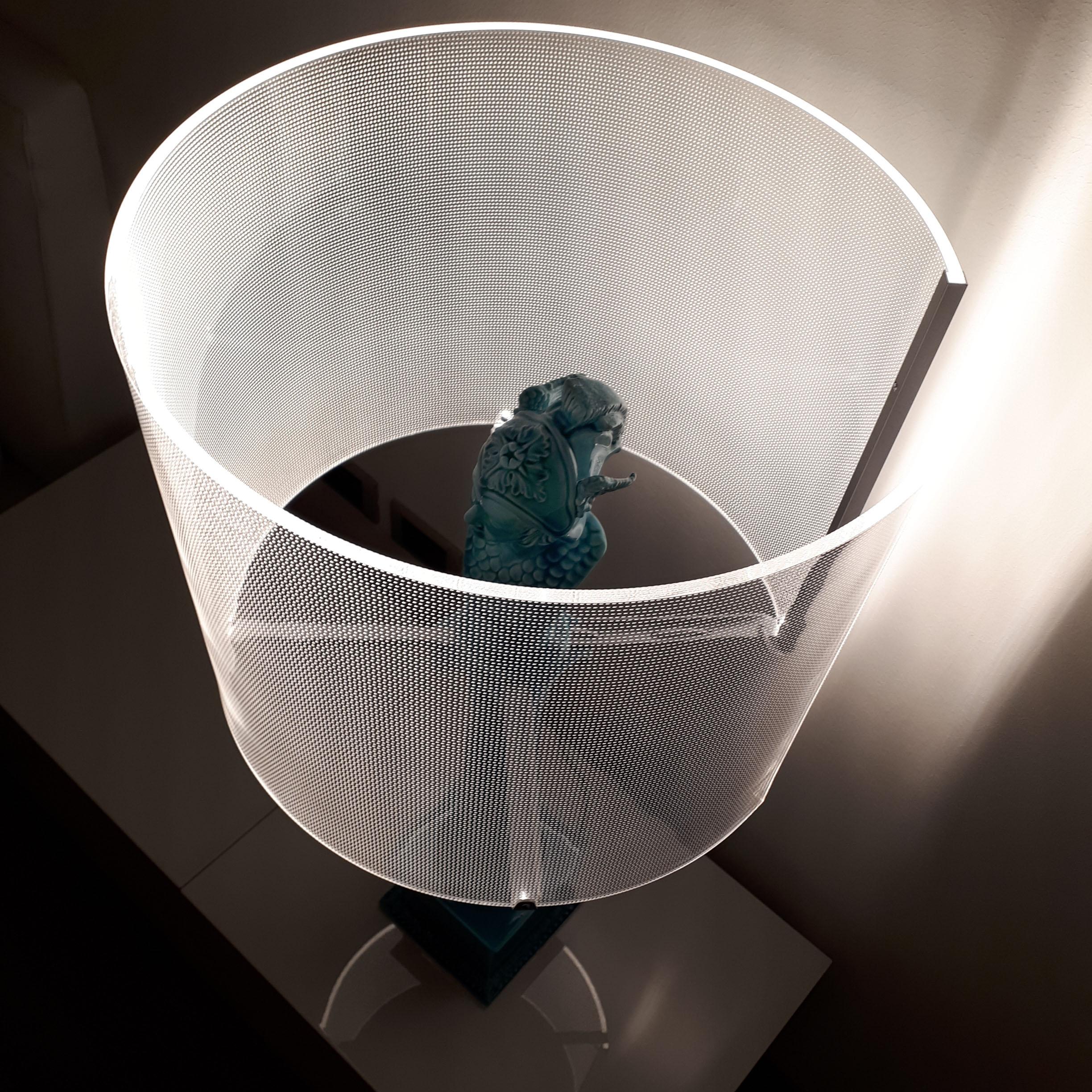 Italian Ermes Touch Lamp, Turquoise For Sale