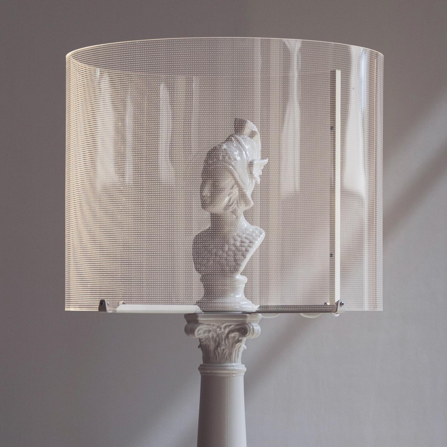 Classical Roman Ermes Touch Lamp, White For Sale