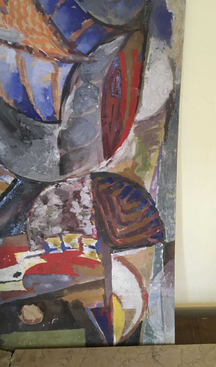 1954 Italia Pintura Abstracta Bienal de Venecia Obra especial de Ermete Lancini en venta 10