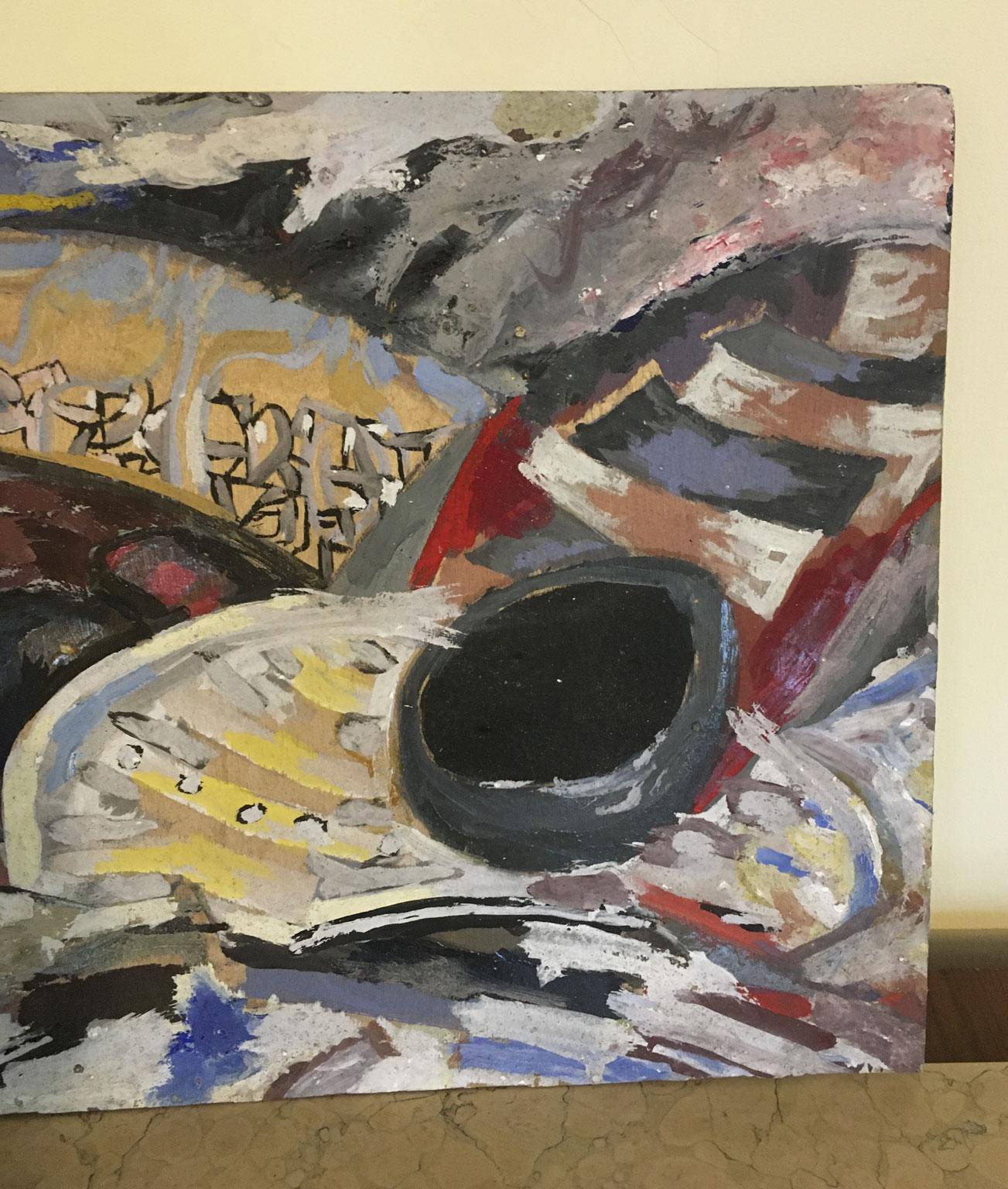 1954 Italia Pintura Abstracta Bienal de Venecia Obra especial de Ermete Lancini en venta 6