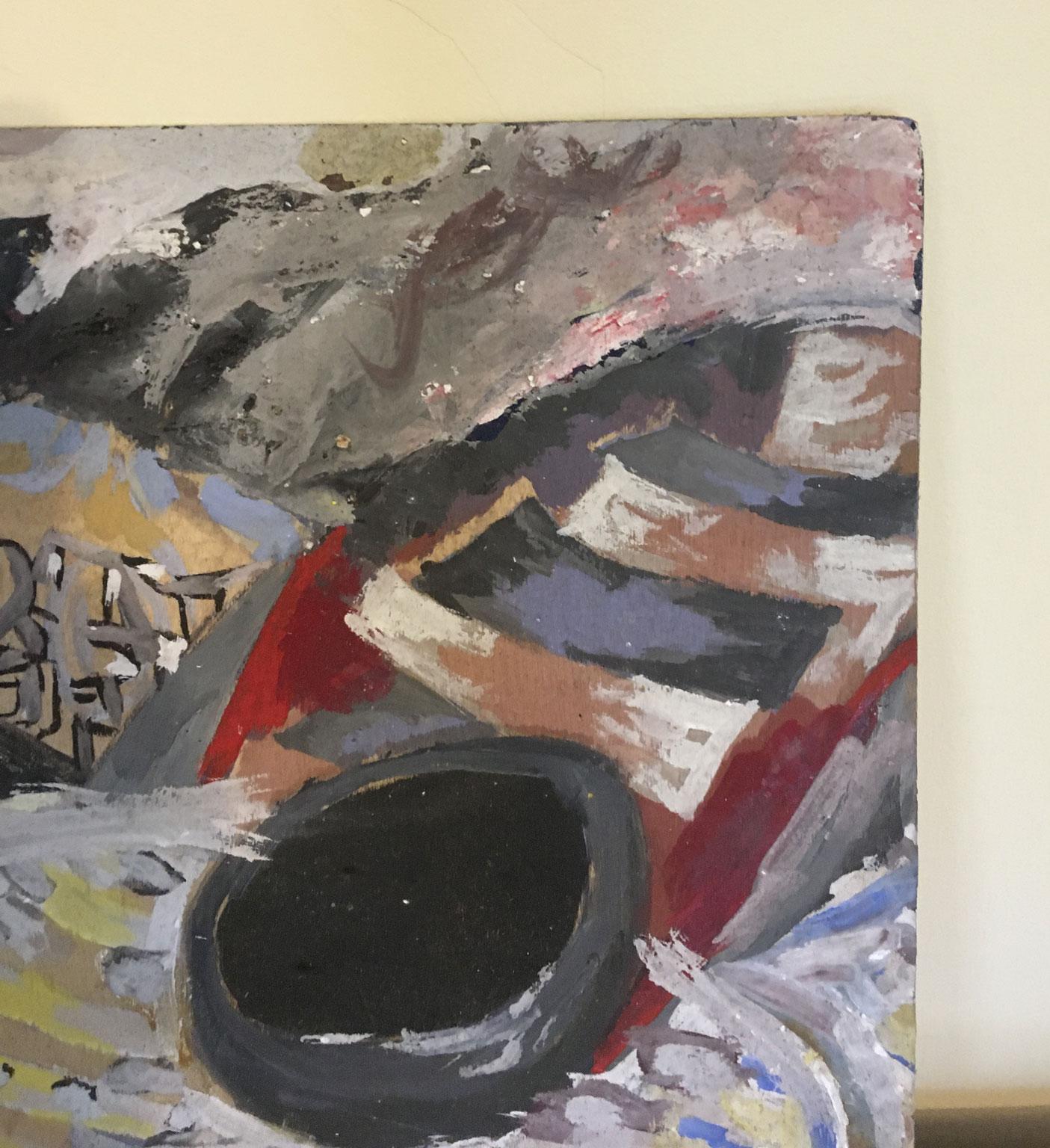 1954 Italia Pintura Abstracta Bienal de Venecia Obra especial de Ermete Lancini en venta 7