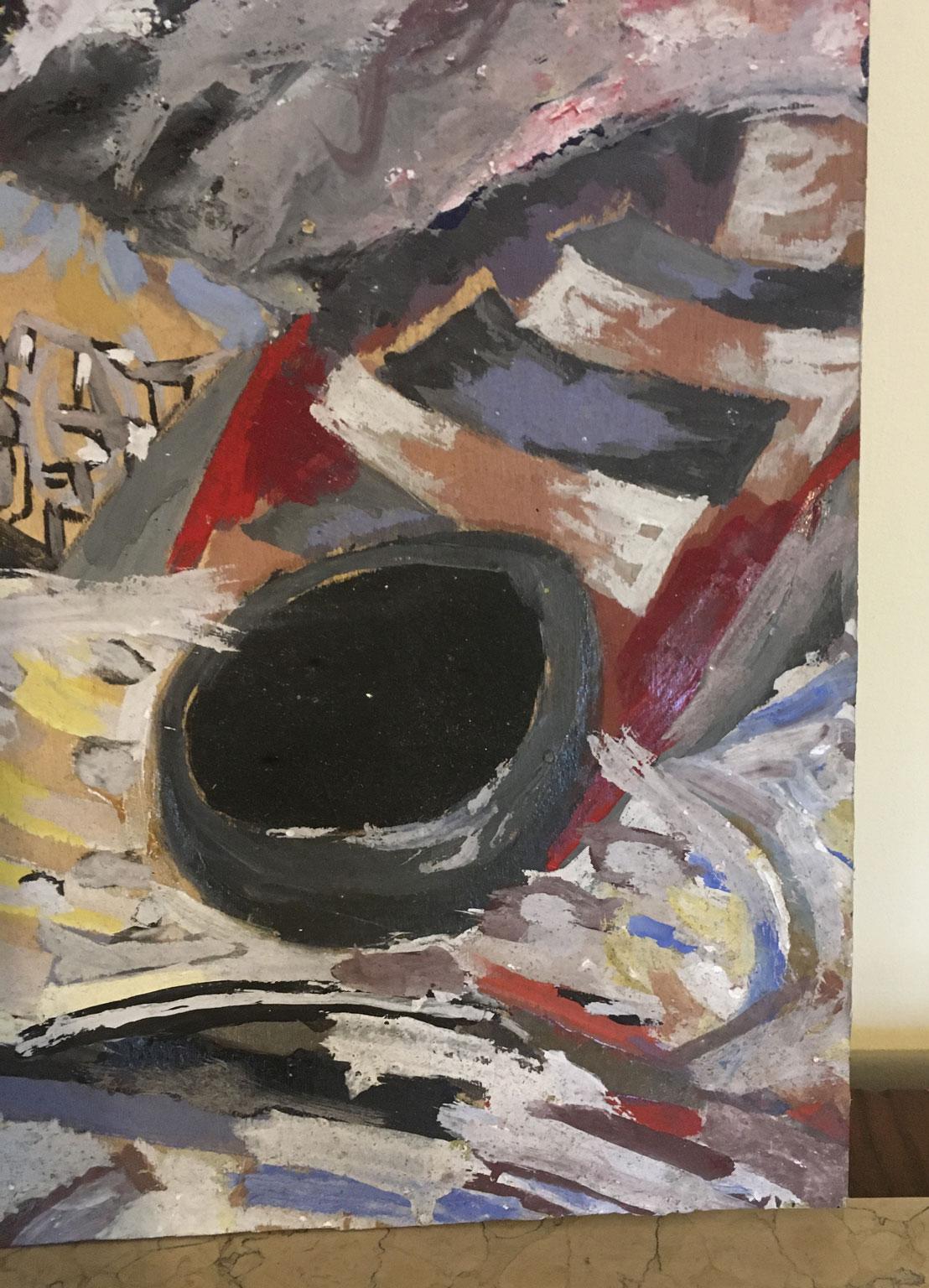 1954 Italia Pintura Abstracta Bienal de Venecia Obra especial de Ermete Lancini en venta 8