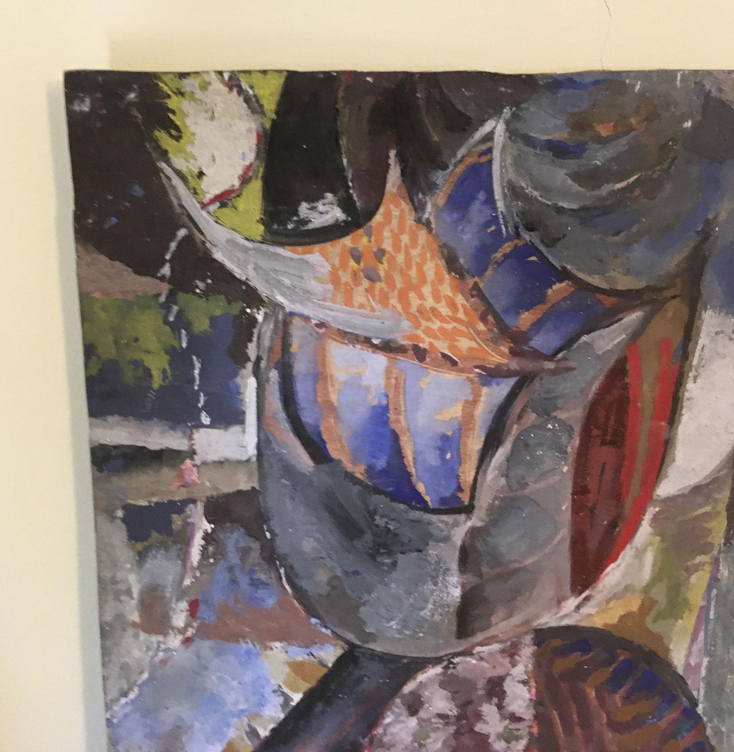 1954 Italia Pintura Abstracta Bienal de Venecia Obra especial de Ermete Lancini en venta 8