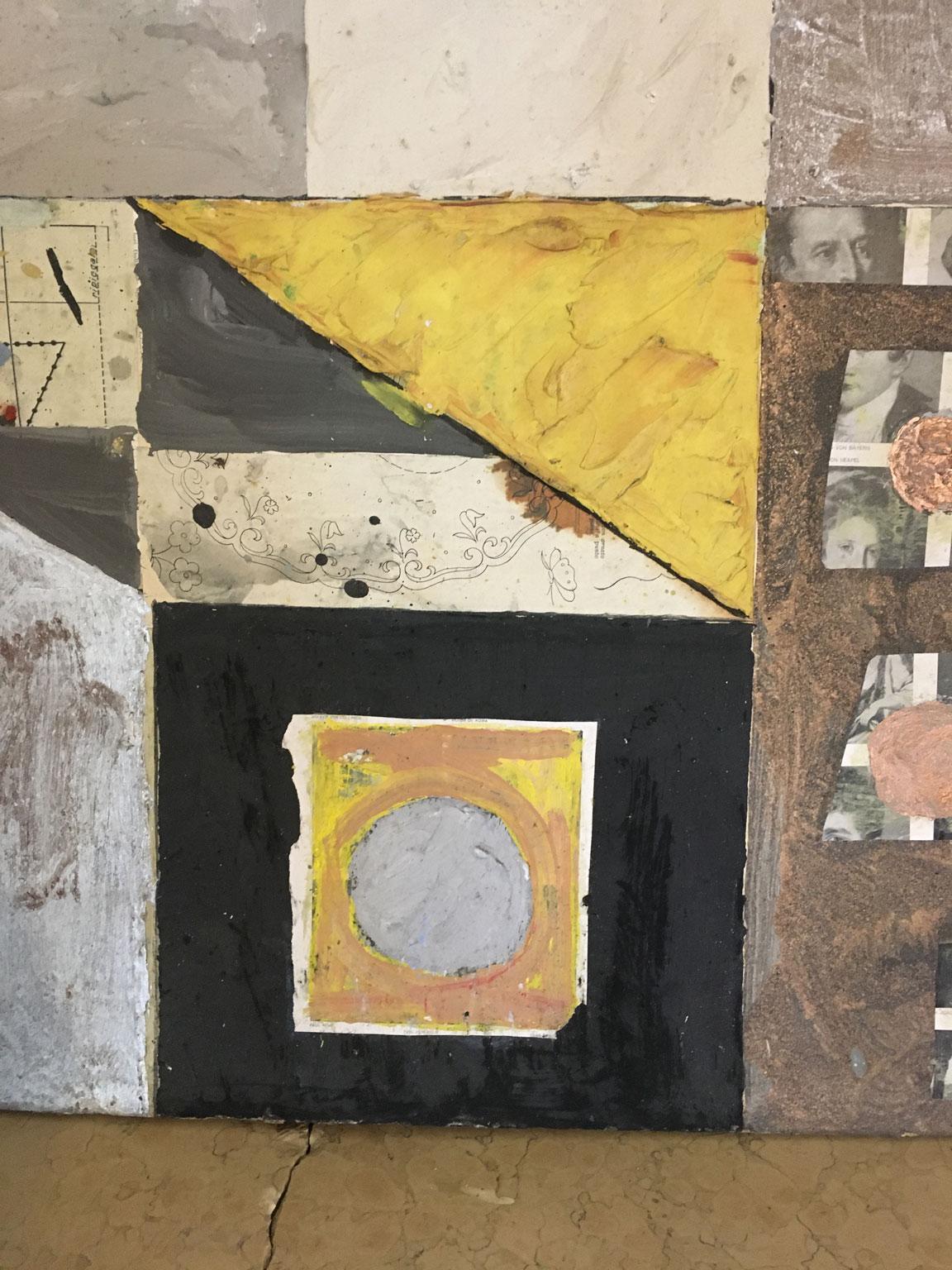 1960 Abstract Painting and Paper Collage Ermete by Ermete Lancini  For Sale 10
