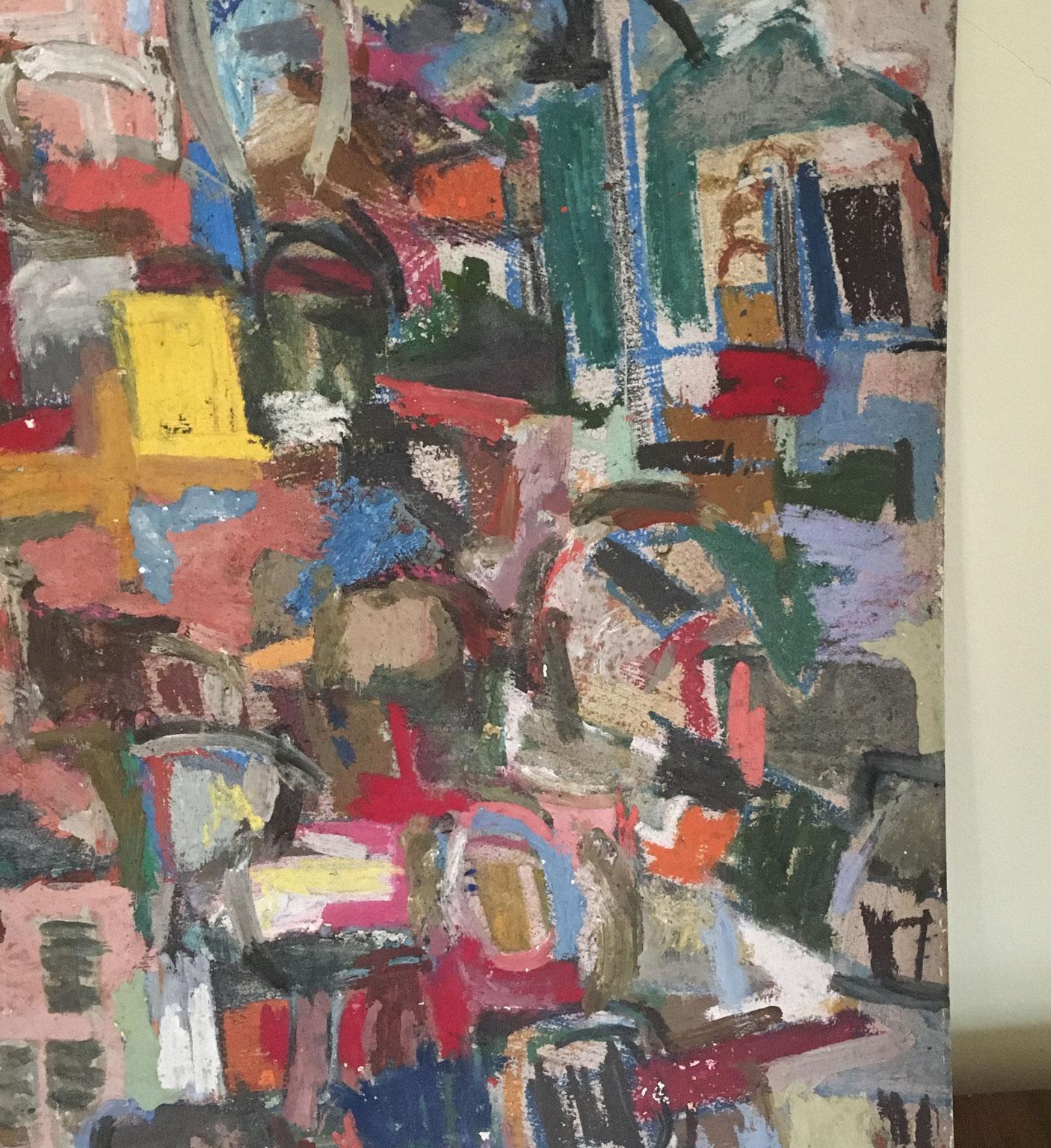 1960 Italia Pintura abstracta de Ermete Lancini en venta 10