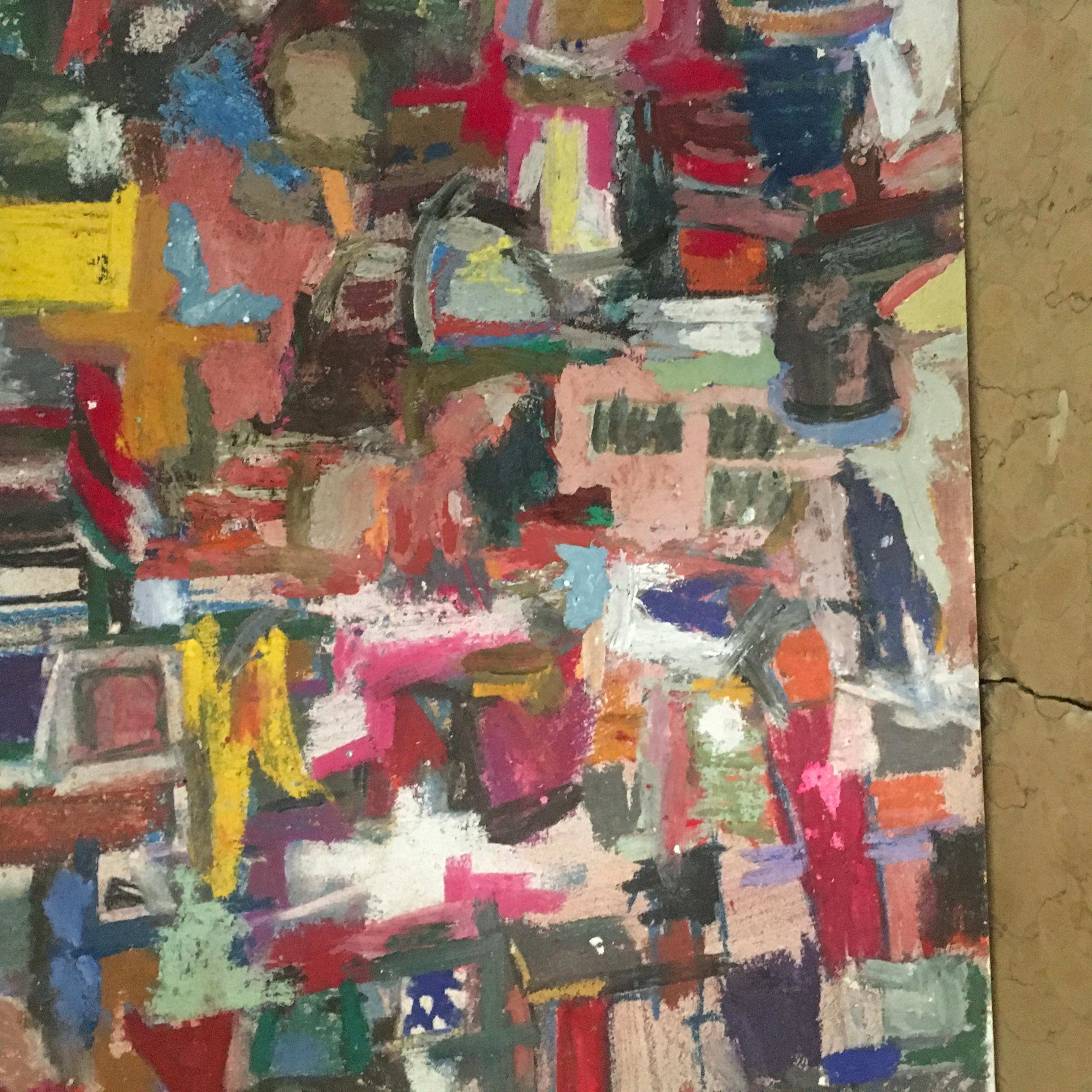 1960 Italia Pintura abstracta de Ermete Lancini en venta 8
