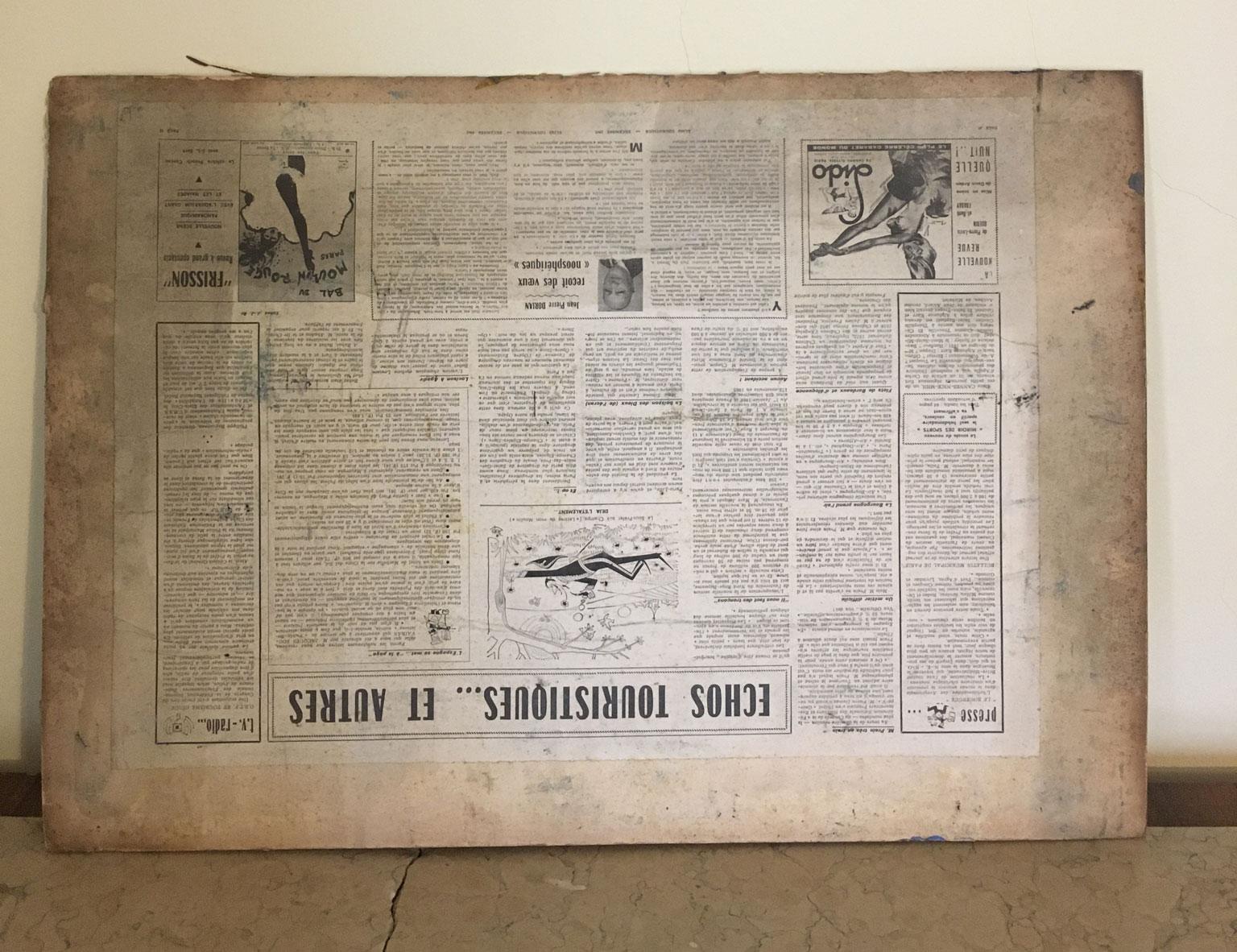 1965 Italie Peinture abstraite et collage de papier par Ermete Lancini en vente 12
