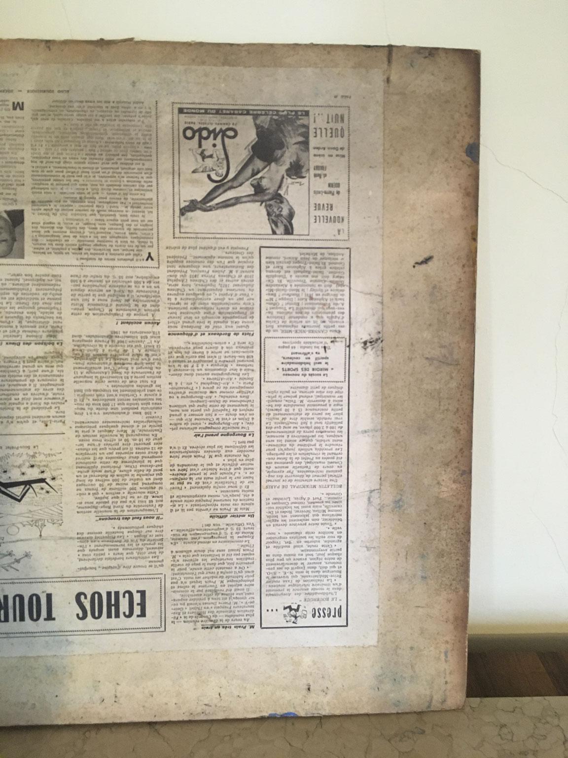 1965 Italie Peinture abstraite et collage de papier par Ermete Lancini en vente 15