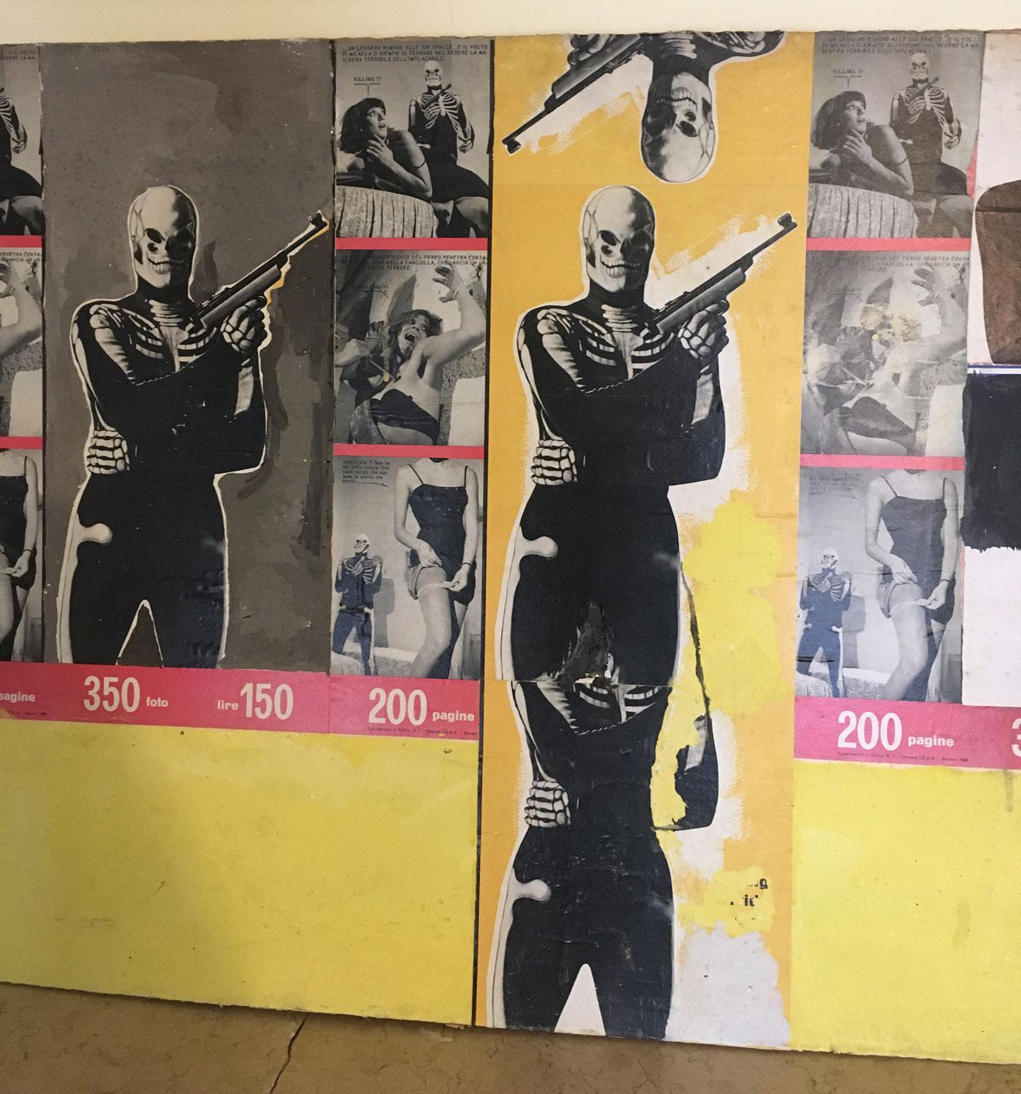 1966 Italie Peinture abstraite et collage de papier par Ermete Lancini en vente 12