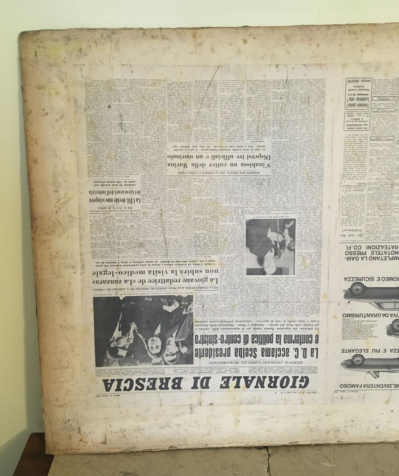1966 Italie Peinture abstraite et collage de papier par Ermete Lancini en vente 16