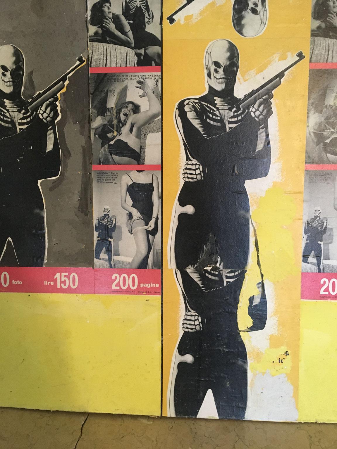 1966 Italie Peinture abstraite et collage de papier par Ermete Lancini en vente 7