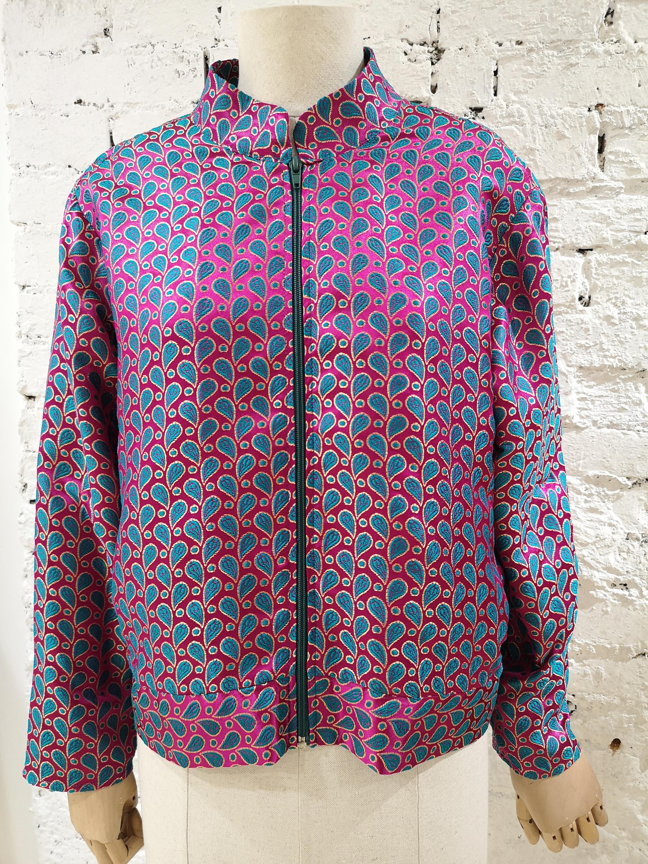 Ermetique purple blue bomber 
tailormade bomber totally handmade in italy
one of a kind
total lenght 56cm