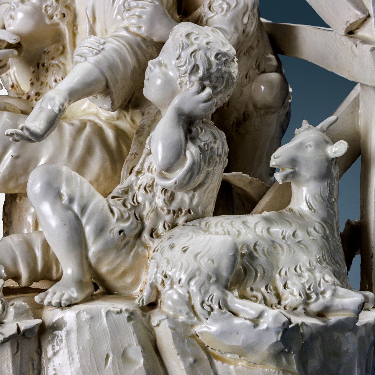 Mid-19th Century Erminia among the shepherds. Naples, Capodimonte Manufacture 19th century For Sale