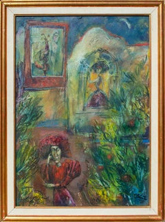 Vintage Ernő Tóth Surrealist Painting