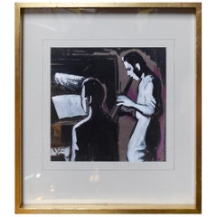 Erna Klein Watercolor "Musicians"