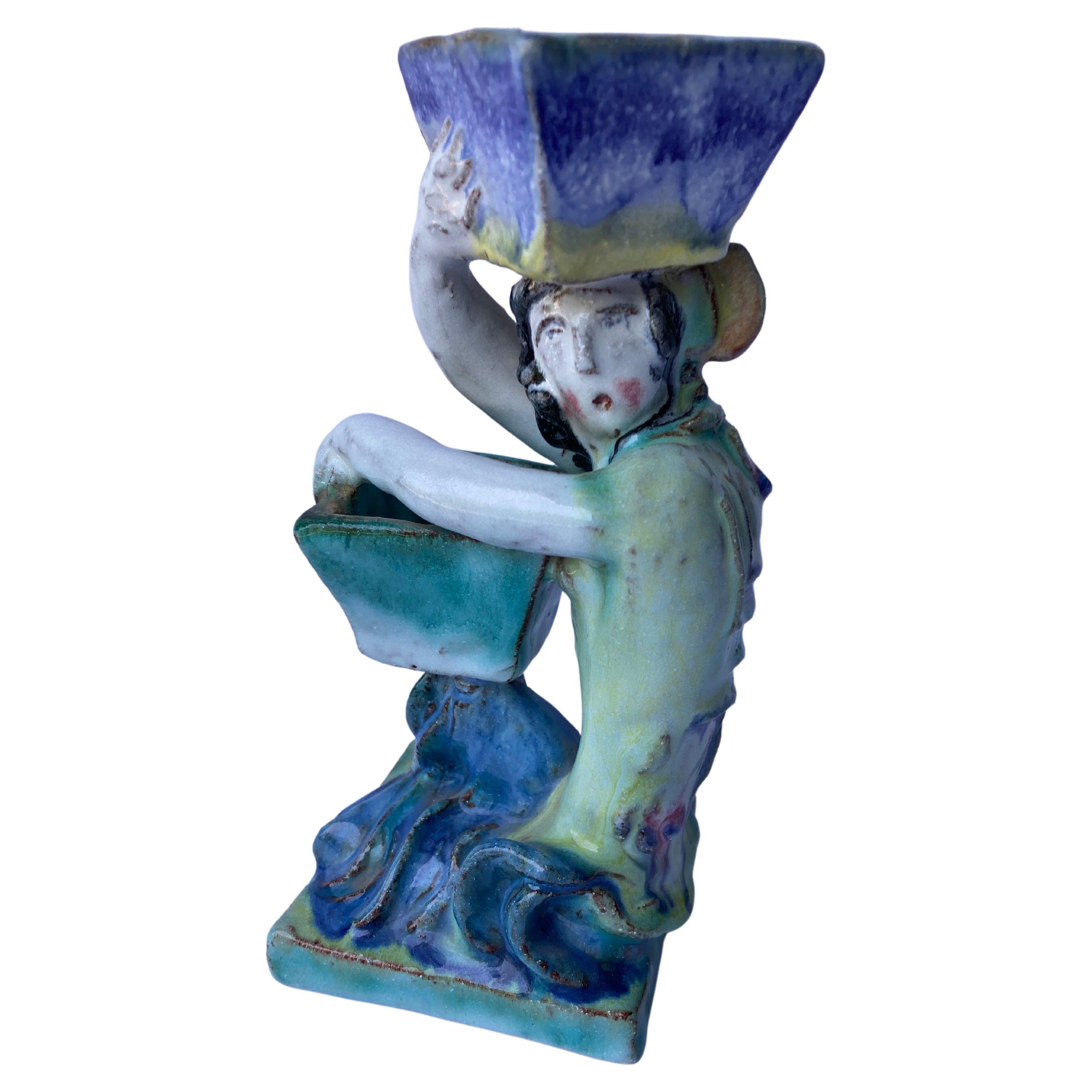 Sculpture en poterie Erna Kopriva/Terracotta, Figure pour Wiener Werkstatte, "Salzfass en vente