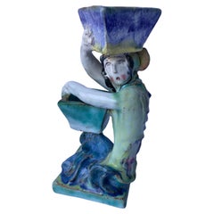 Erna Kopriva Pottery Sculpture/Terracotta, Figure for Wiener Werkstatte, "Salzfass