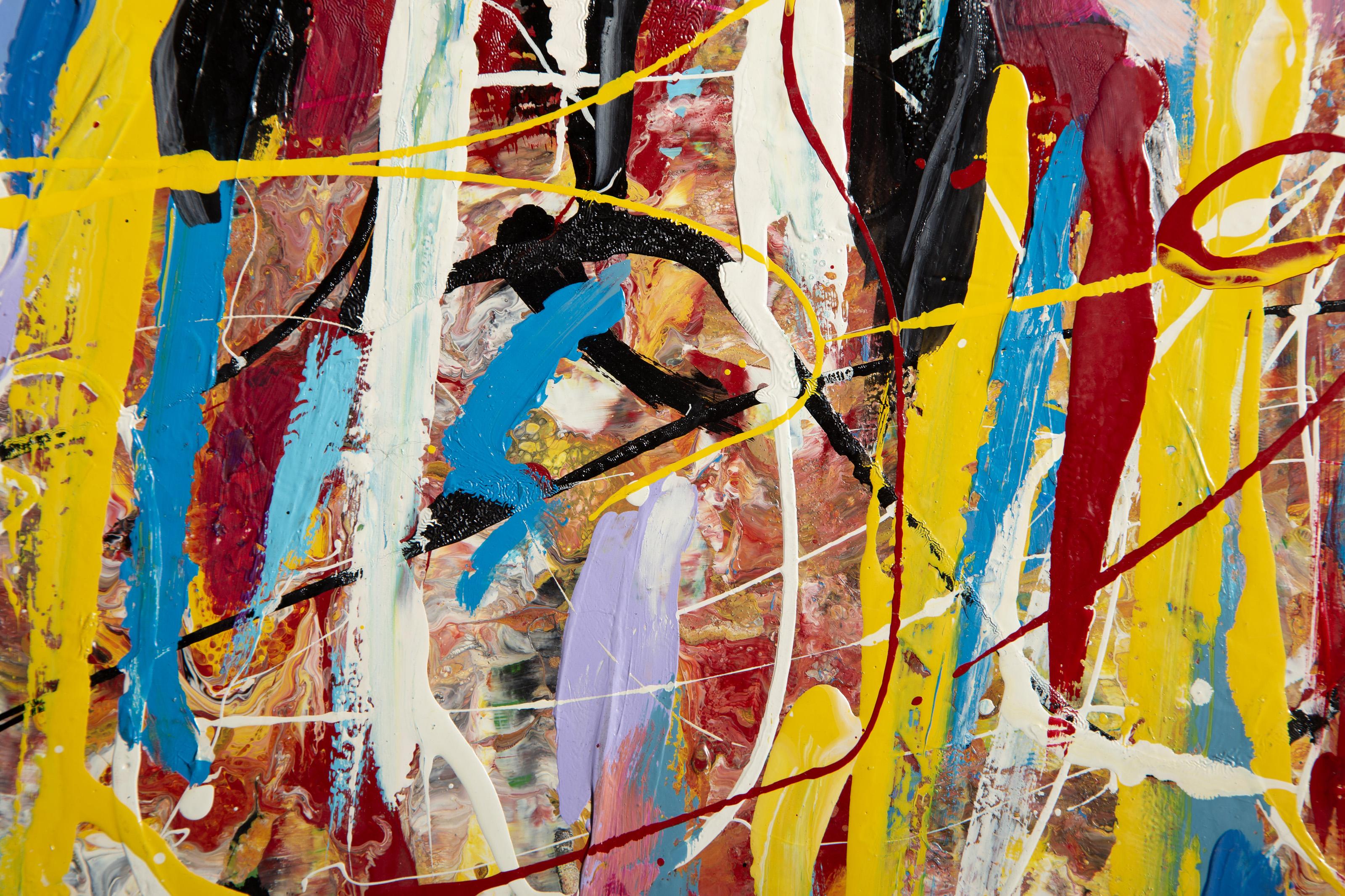 Ceremonia bajo la Luna, Pintura acrílica de arte popular de Ernani Silva en venta 2