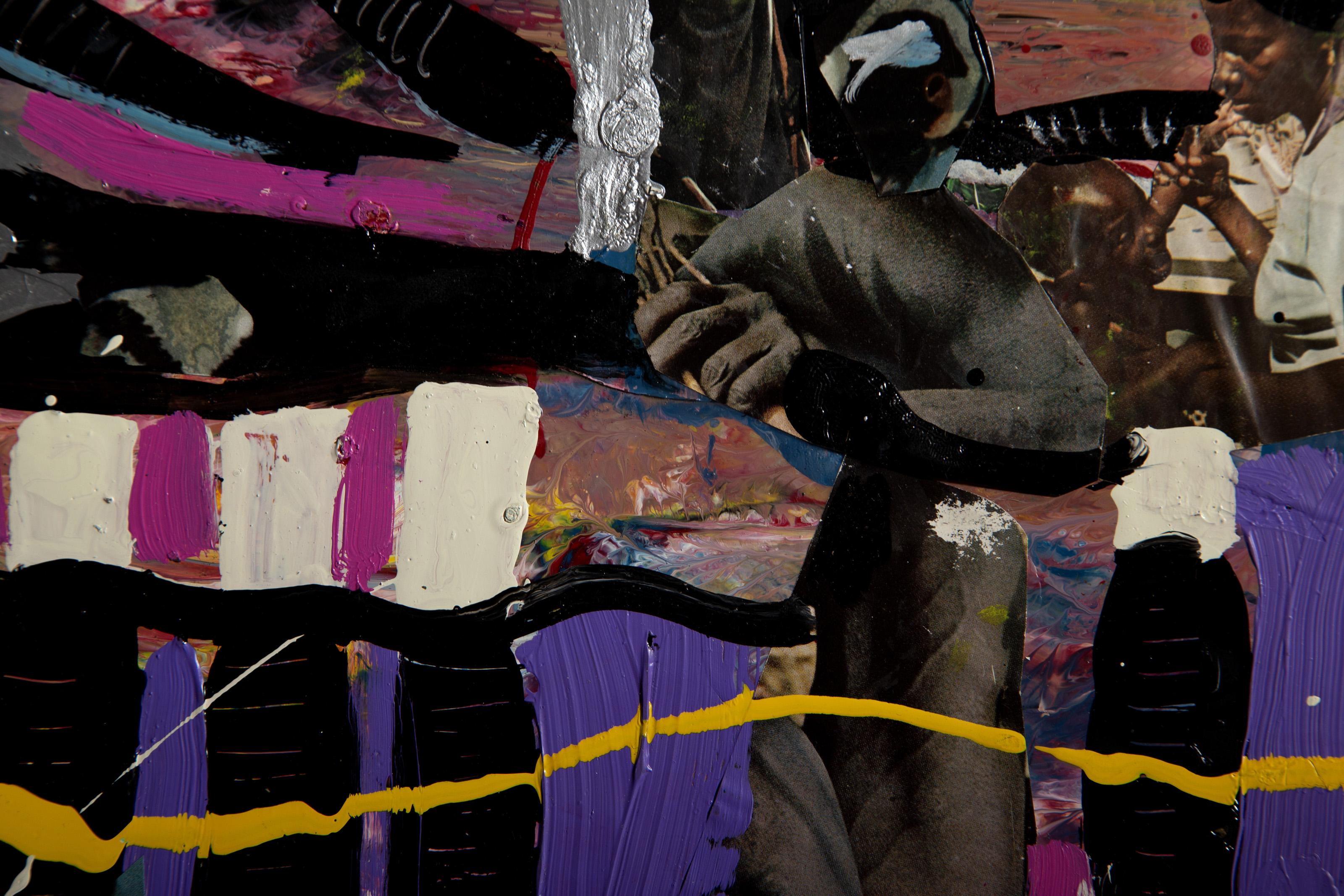 Madre e hijo, pintura acrílica de arte popular de Ernani Silva en venta 2