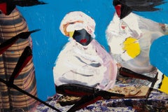 La festa, pittura acrilica folkloristica di Ernani Silva