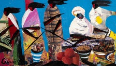 La festa, pittura acrilica folkloristica di Ernani Silva