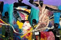 Women and Children, Folk Art Acrylic Painting by Ernani Silva