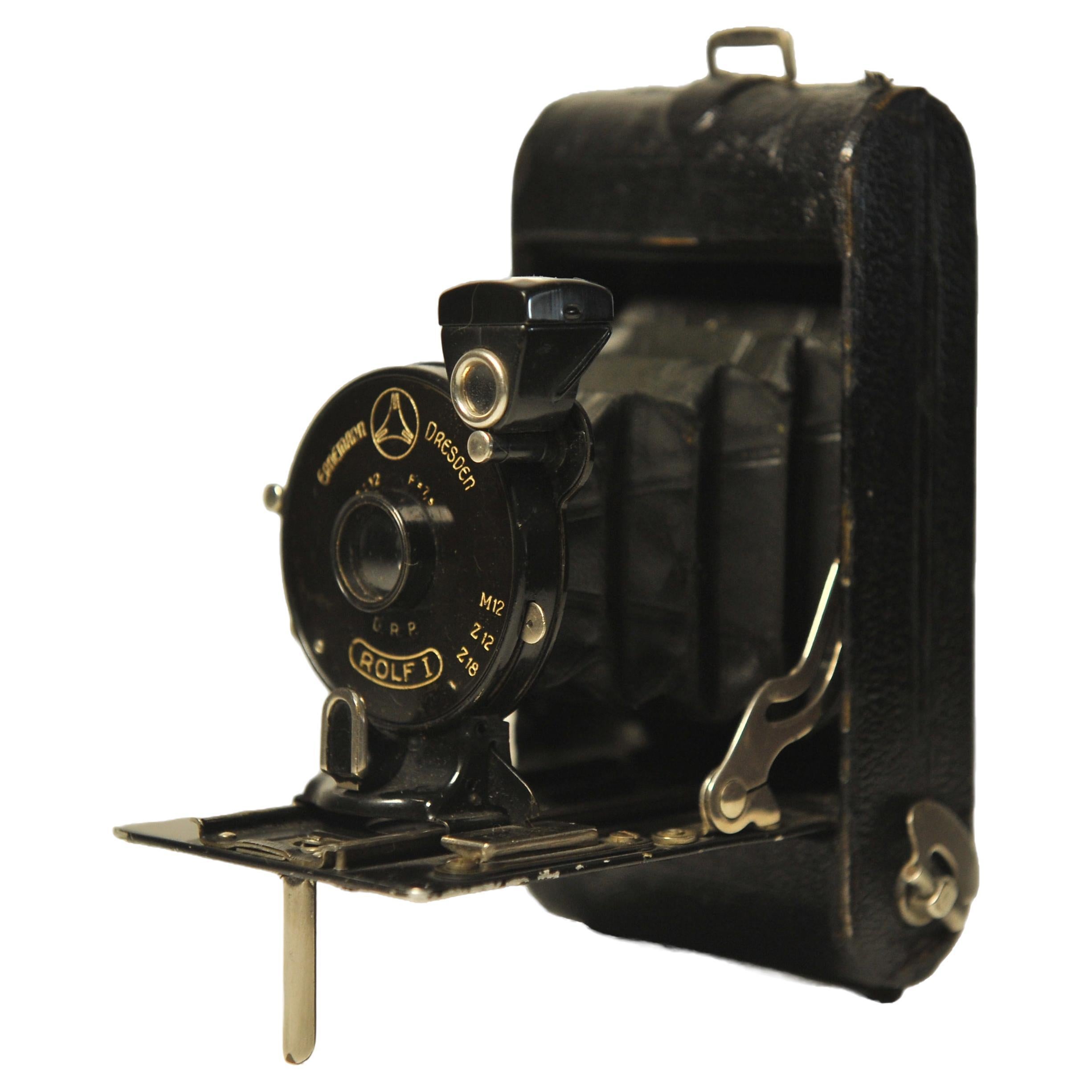 Ernemann ROLF II Klappbare 127 Rollfilm-Kamera mit 75mm F12 Rapid Rectilinear