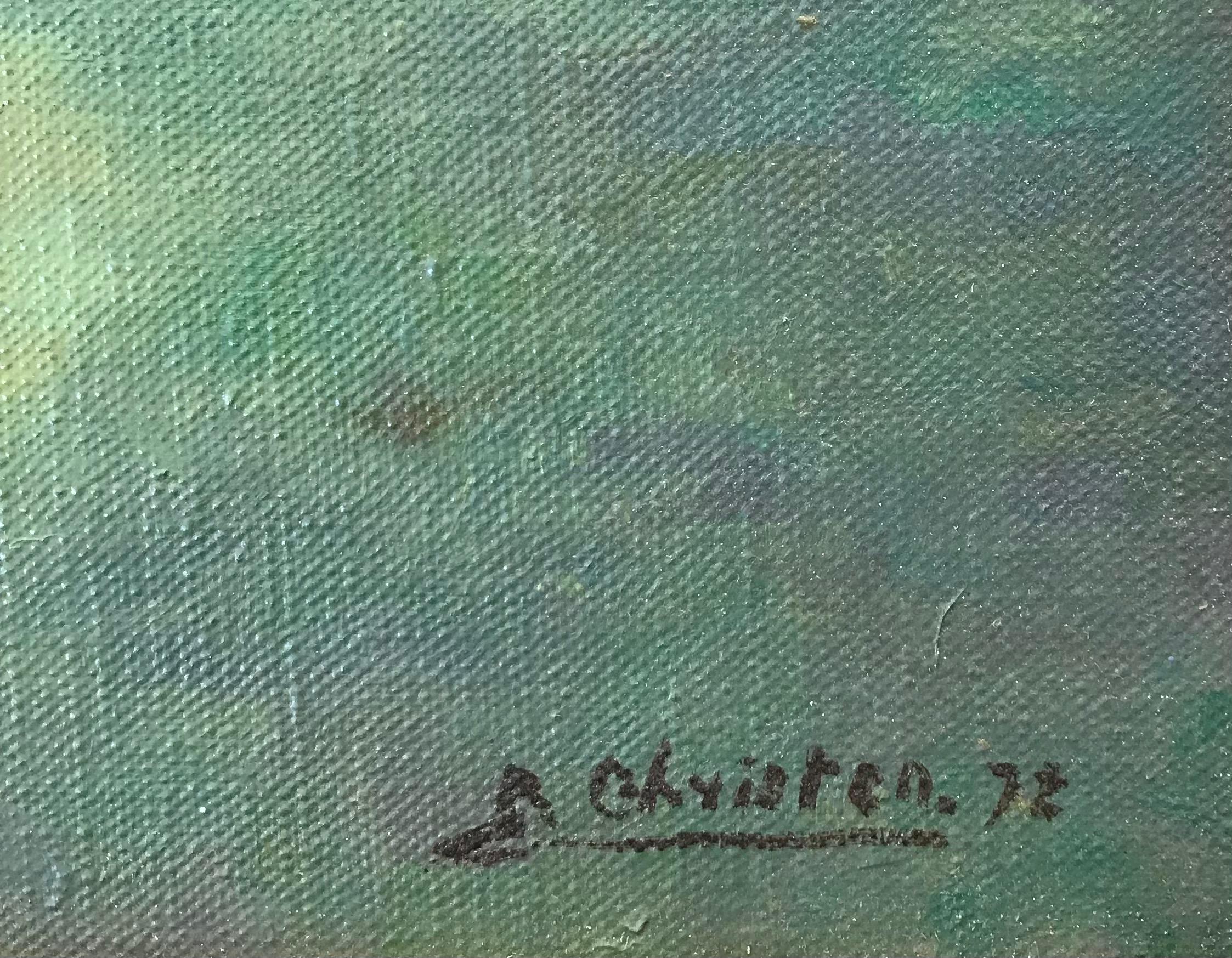 Früher Herbst von Ernest Albert Christen - Öl auf Leinwand 46x61 cm im Angebot 2