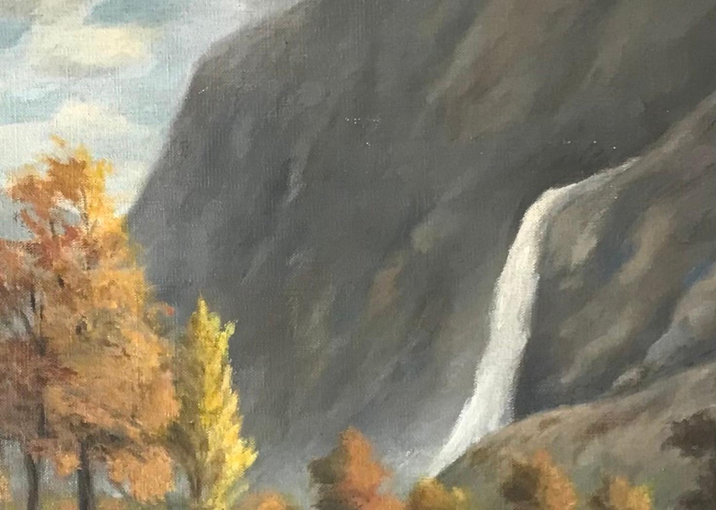 Früher Herbst von Ernest Albert Christen - Öl auf Leinwand 46x61 cm im Angebot 4